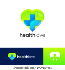 Health love logo template for personal or company