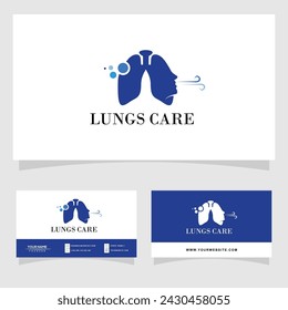 health lungs body colorful modern shape logo design vector icon illustration