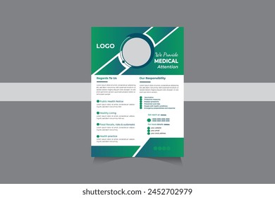 Health magazine flyer design template