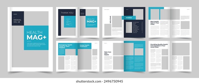 Health Magazine Template, Medical Brochure