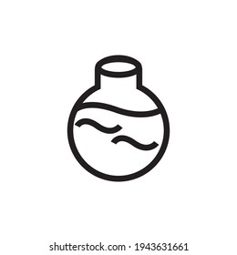Health or magic mana potion bottle flat vector icon for games and websites