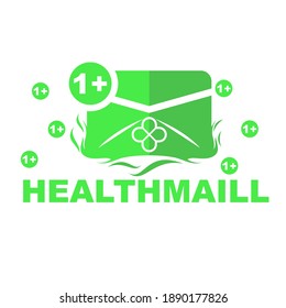 Health Mail Logo Design Vector