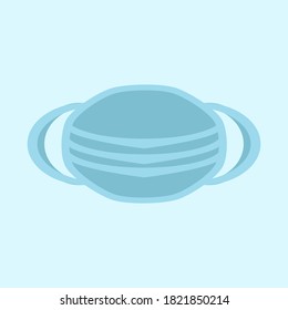 icono plano de máscara de estado. ilustración vectorial