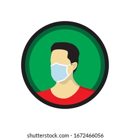 a health mask vector graphic for any business especially for medical and healthcare