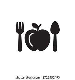 health meal icon glyph vector illustration. fitness icon isolated on white background
