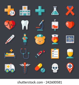 Health And Medical Care Icons Flat Set