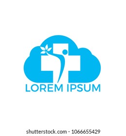 Health Medical Cloud Shape Logo Design.