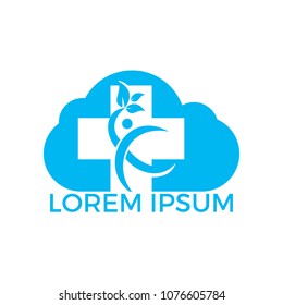 Health Medical Cloud Shape Logo Design.