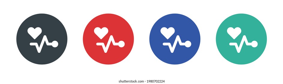 Health medical heartbeat pulse sign icon. Vector illustration