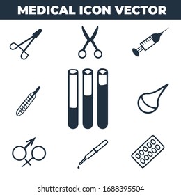 health medical icon set vector