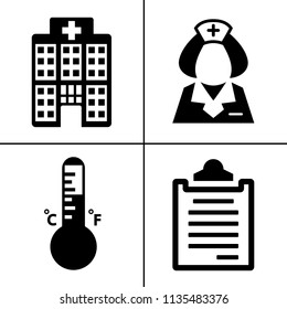 Health & Medical icons set - hospital care and medicine pill - first aid sign and symbols