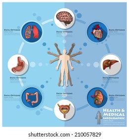 Health And Medical Infographic Infocharts Science Background Design Template