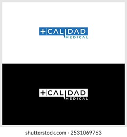 Health Medical Logo concept with cross shape and speech bubble icon design