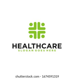health and medical logo design elegant and simple concept 