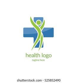 Health medical logo design template