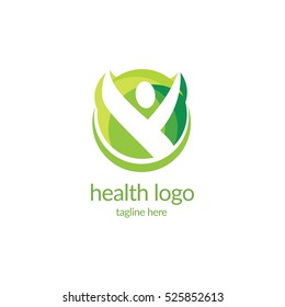 Health medical logo design template