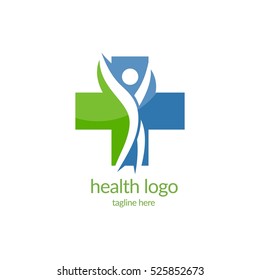 Health medical logo design template