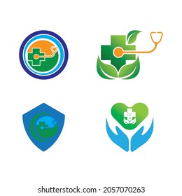 health medical logo design vector template