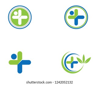 Health medical logo template