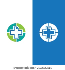 Health medical logo template vector illustration design