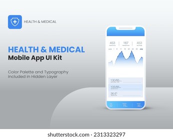 Health and Medical Mobile App UI Kit for Mobile Application or Responsive Website.