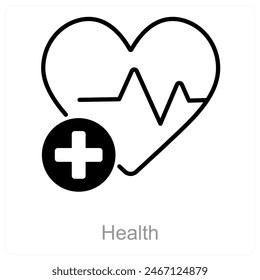 Health and medication icon concept