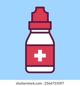 health medicine bottle Clipart icon illustration