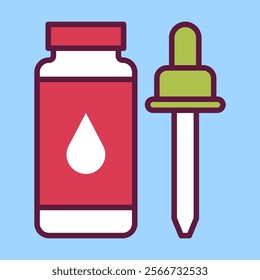 health medicine bottle icon clipart illustration