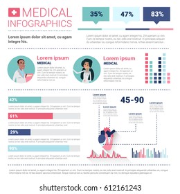 Health Medicine Infographics Information Banner With Copy Space Vector Illustration