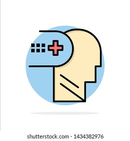 Health, Mental, Medical, Mind Abstract Circle Background Flat color Icon