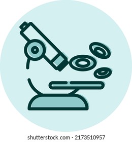 Health microscope, illustration, vector on a white background.