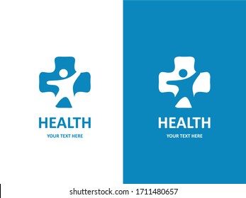 Health minimal and cool logo brand icon symbol and visual identity for health companies