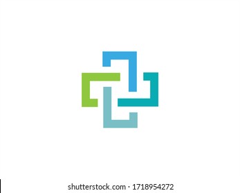 Health minimal and cool logo brand icon symbol and visual identity for health companies