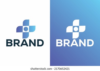 Health minimal and cool logo brand icon symbol and visual identity for health companies.