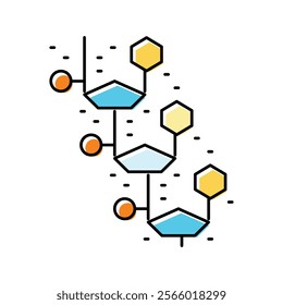 health molecular structure color icon vector. health molecular structure sign. isolated symbol illustration