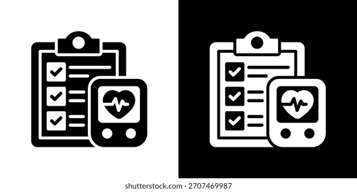 Ilustração Do Vetor De Ícone De Monitoramento De Integridade. Design De Estilo Plano Criado Para Flexibilidade Criativa Em Versões Claras E Escuras.