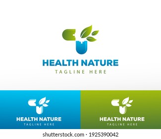 health nature logo capsul logo nature logo