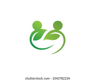 Health nature  success people care logo and symbols template
