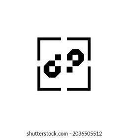 health negative side symbol vector logo with initials d and p