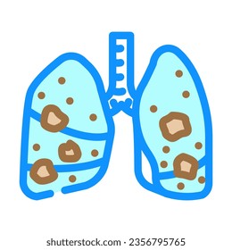 health nicotine color icon vector. health nicotine sign. isolated symbol illustration