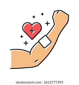health nicotine color icon vector. health nicotine sign. isolated symbol illustration