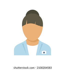 Health nurse icon. Flat illustration of health nurse vector icon isolated on white background