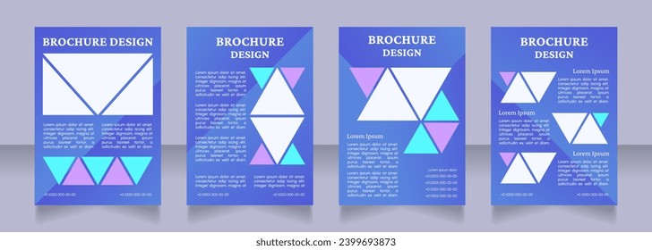 Health nutrition program for kids blank brochure layout design. Vertical poster template set with empty copy space for text. Premade corporate reports collection. Editable flyer paper pages