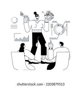 Health and nutrition workshop abstract concept vector illustration. Healthy eating workshop, nutrition habits corrective, preventive children care, learn cooking, losing weight abstract metaphor.