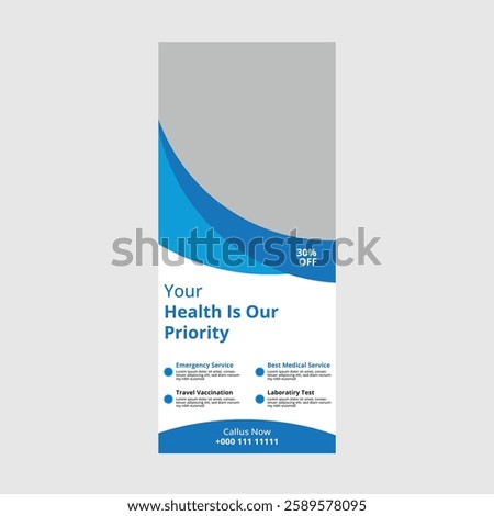 health is our priority rollup banner design template