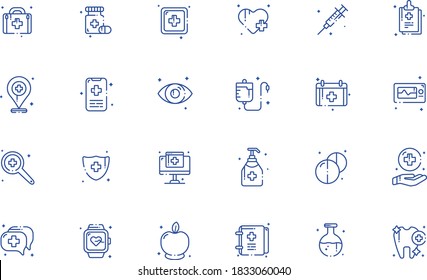Health Outline Icon Pack - All elements on this template are editable with vector software