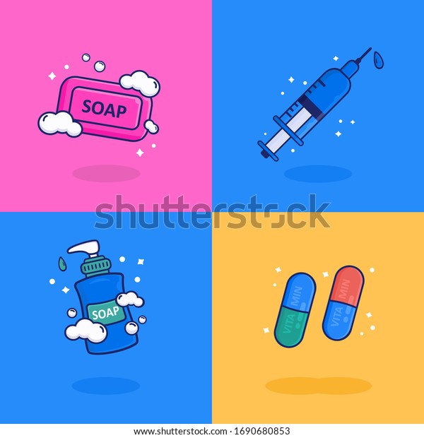 Health Package Illustration Flat Design Stock Vector (Royalty Free ...