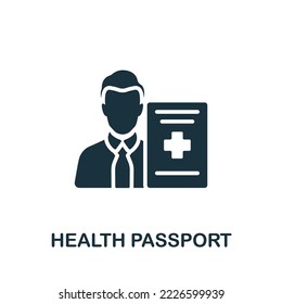 Health Passport icon. Monochrome simple New Normality icon for templates, web design and infographics