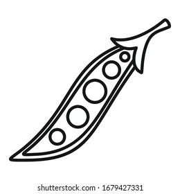 Health peas icon. Outline health peas vector icon for web design isolated on white background