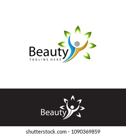 health people beauty logo template design vector